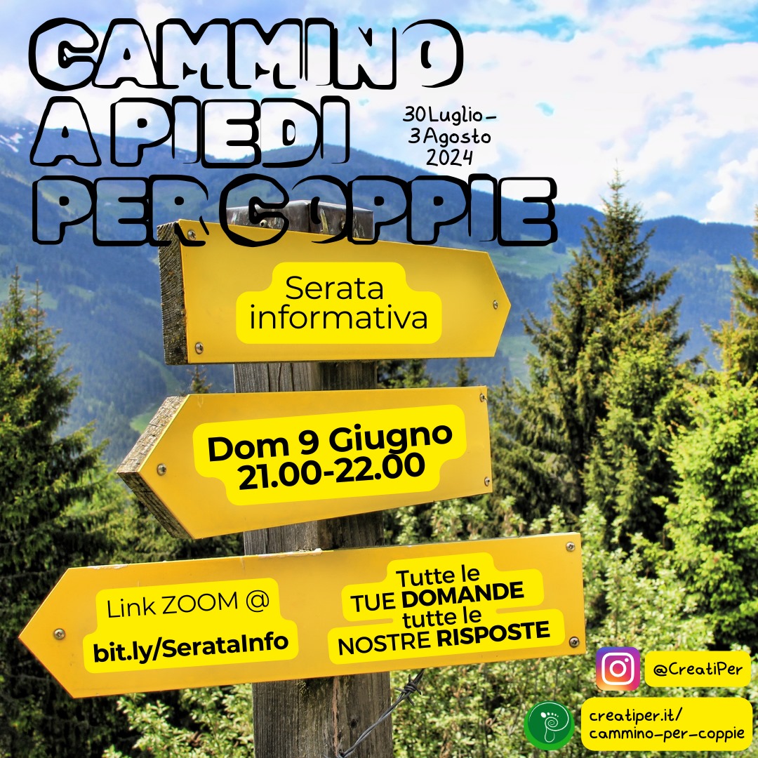 Cammino a piedi per coppie – Serata informativa online